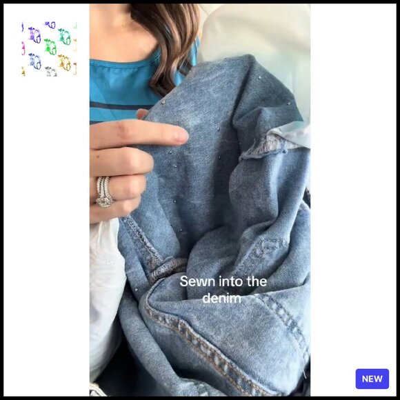 High Waisted Boyfriend Jeans Wide Leg Straight Denim Pants Y2K Chic Casual - Picture 7 of 8